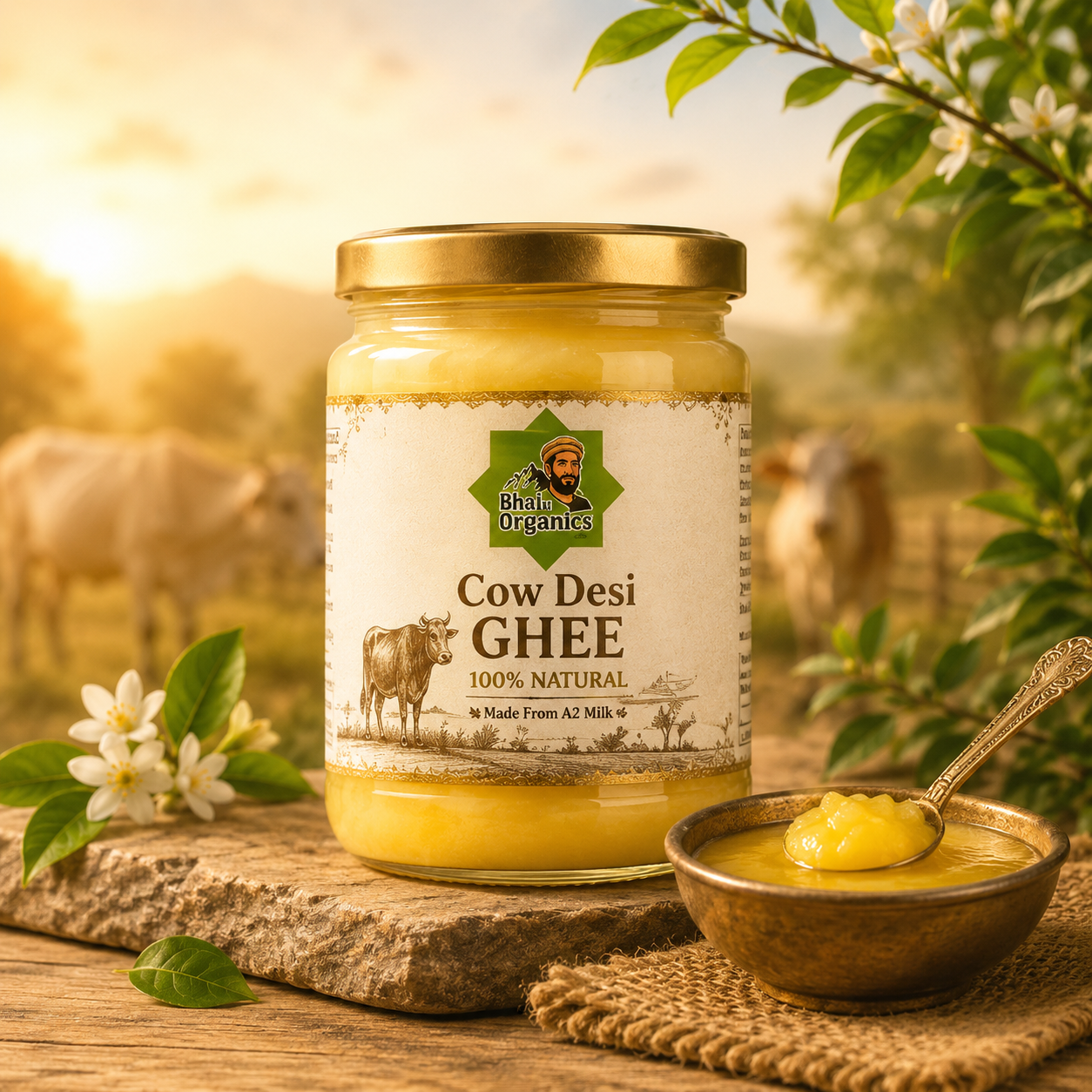 100% Pure Cow Desi Ghee |