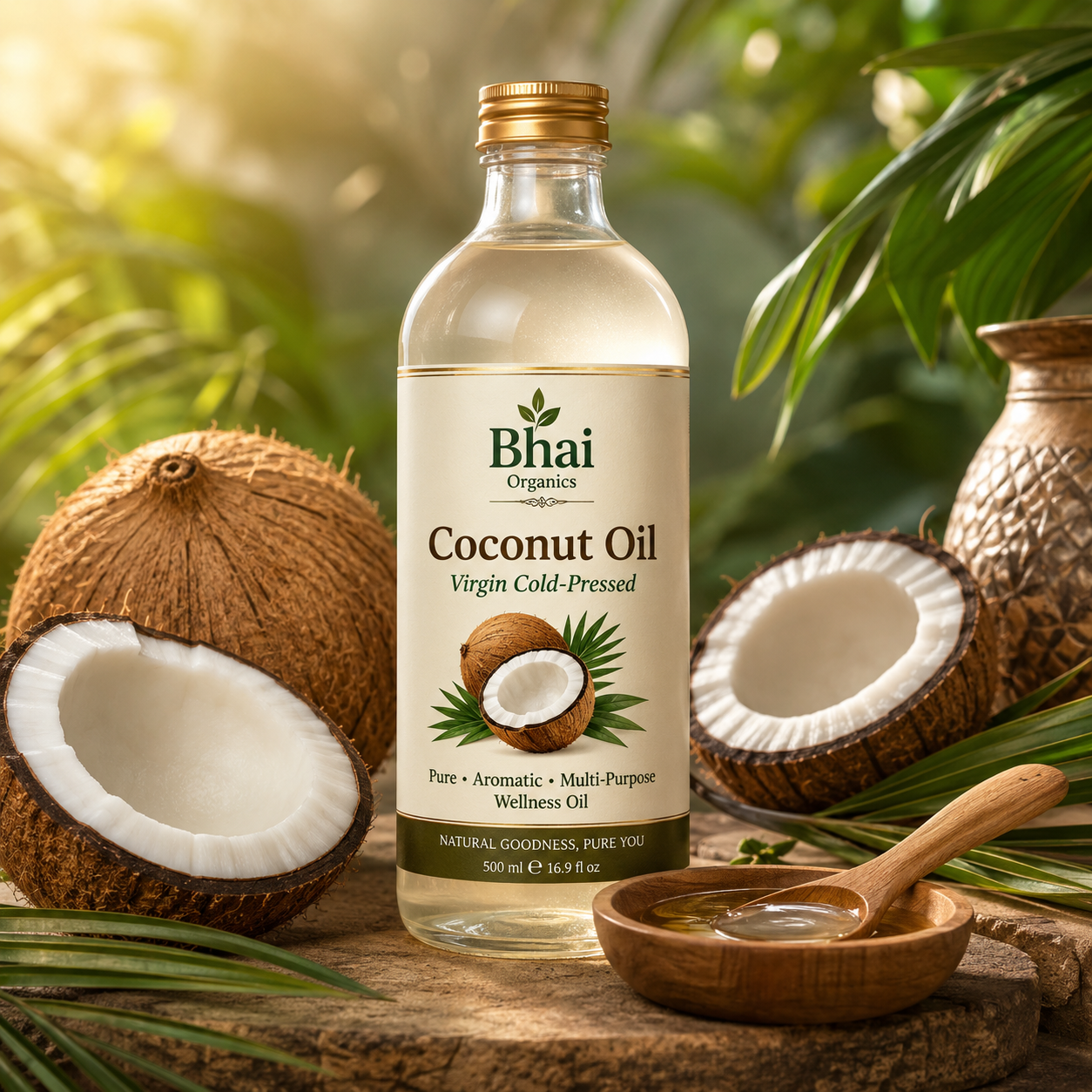 BHAI Organics – Coconut Oil (Virgin Cold-Pressed)